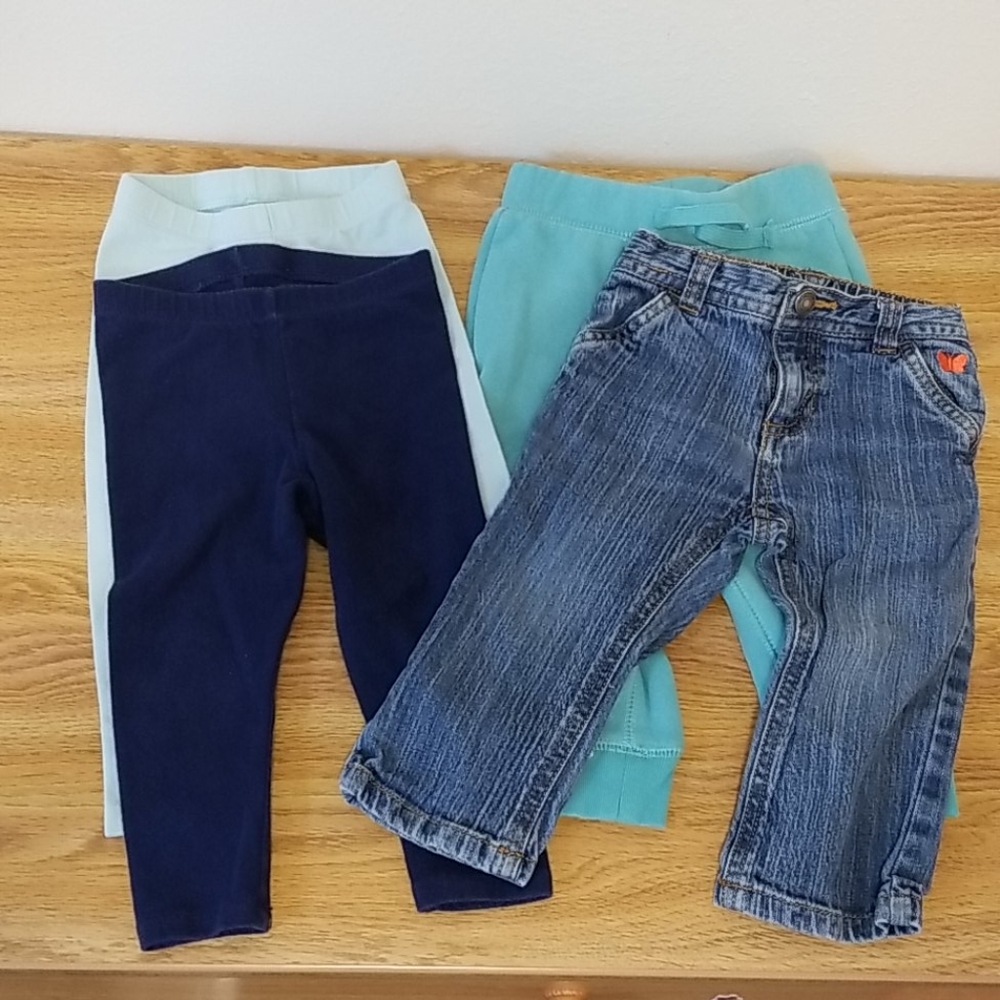 Lot of 4 GUC bottoms, Carter's, Cat & Jack...18m